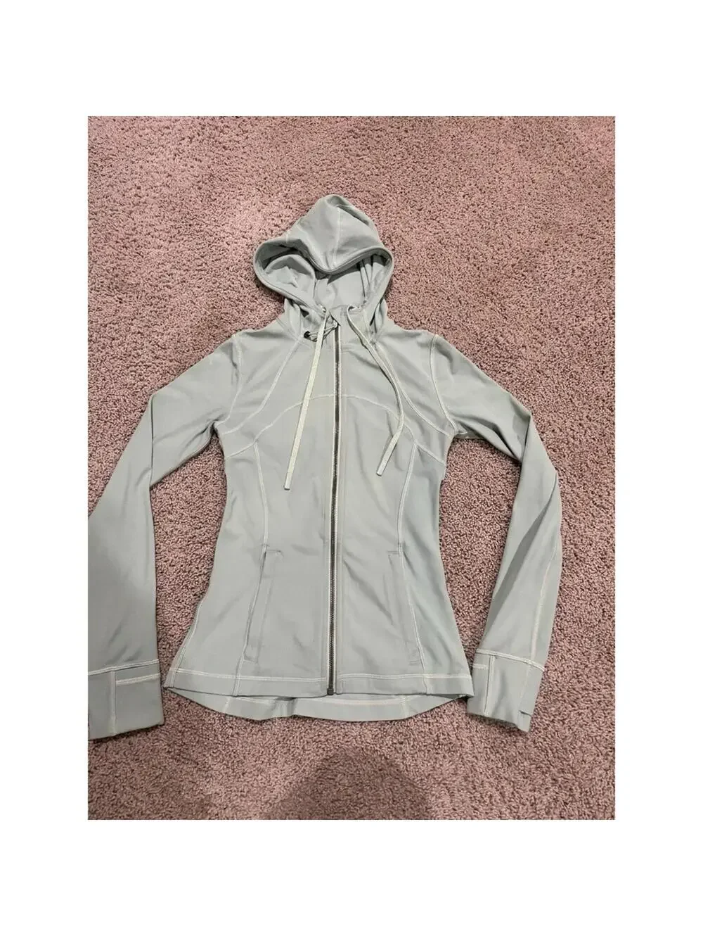 Lululemon Nulu Hooded Define Jacket Pastel Green Size 4 Full Zip - Picture 1 of 14